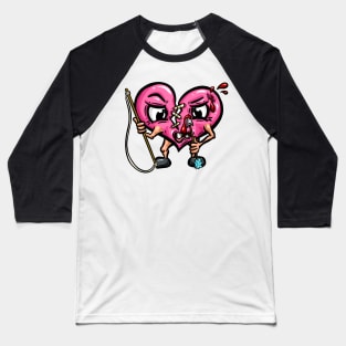 Don't Shoot Yourself in the Heart Cartoon Character Valentines Baseball T-Shirt